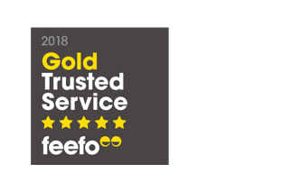 Feefo gold trusted service award 2018