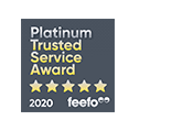 Feefo platinum trusted service award