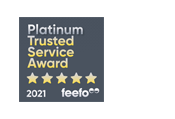 Feefo platinum trusted service award 2021