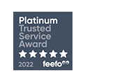 Feefo platinum trusted service award 2022