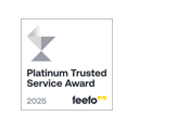 Feefo platinum trusted service award 2025