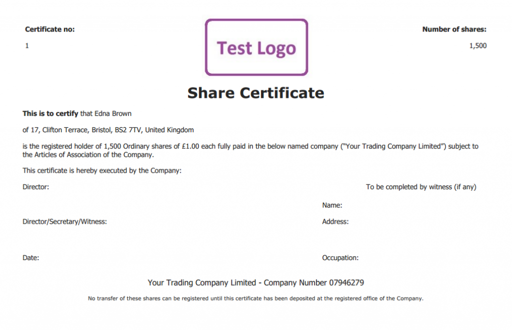 Free Stock Certificate Template from www.informdirect.co.uk