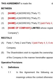 Shareholders agreement