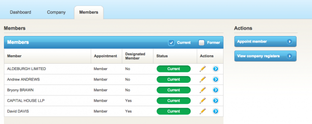 Limited liability partnership members