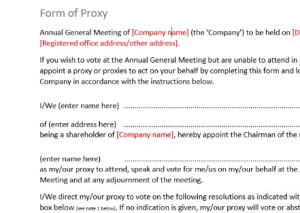 Form of proxy