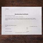 Printed membership certificates