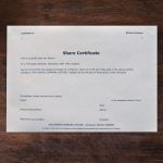 Printed share certificates