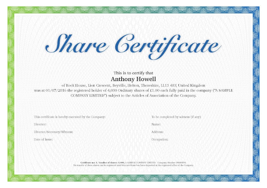 Share certificate template: what needs to be included Share certificate template: what needs to be included
