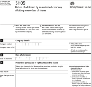 SH09 Form