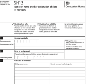 SH13 Form