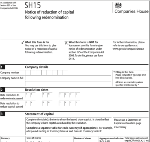 SH15 Form