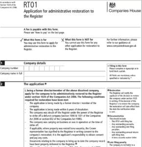 RT01 Form