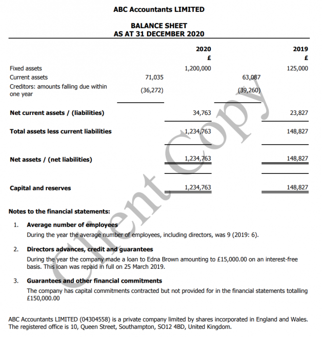 client copy of accounts