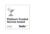 Feefo platinum trusted service award 2023