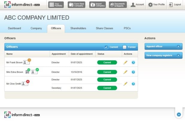 inform direct Identity verification checks